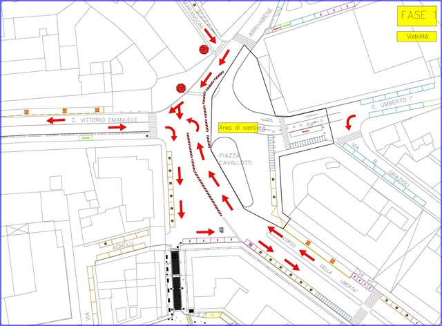 Mantova PiazzaCavallotti Cantiere Viabilità